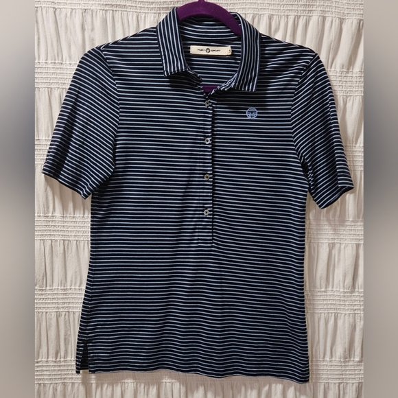 Tory Burch Sport Button Up Polo Short Sleeve Women's Blouse SZ SP - Picture 6 of 16